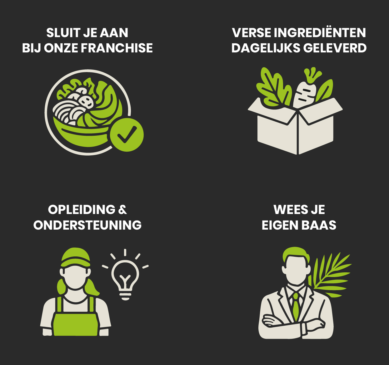 Verse pokébowl wordt samengesteld in een moderne open keuken van een Poke Poke vestiging